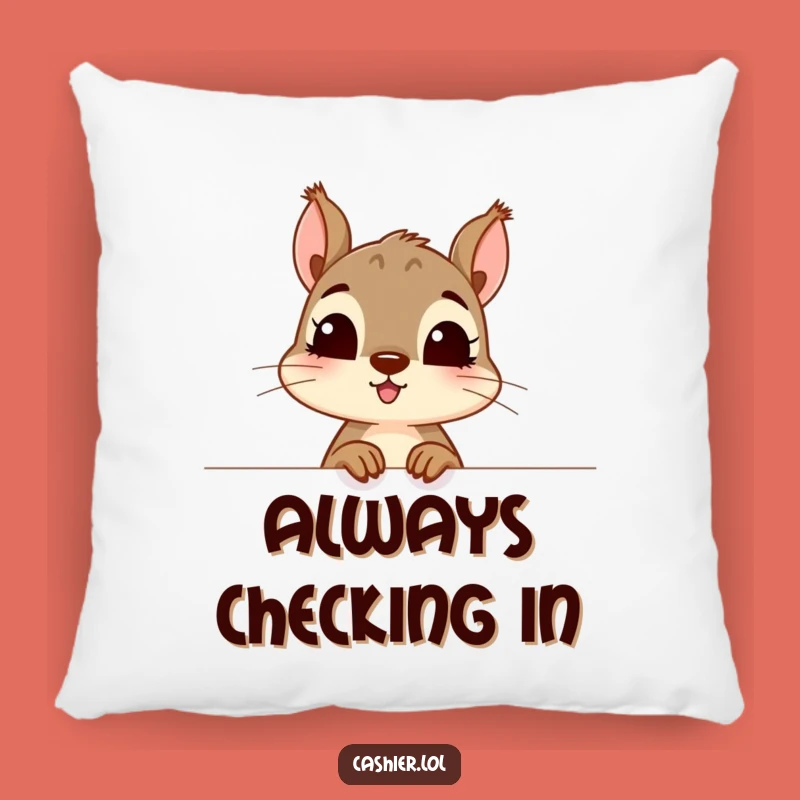 Soft Funny Squirrel Pillow: Curious Character, Comfy & Perfect Funny Gift