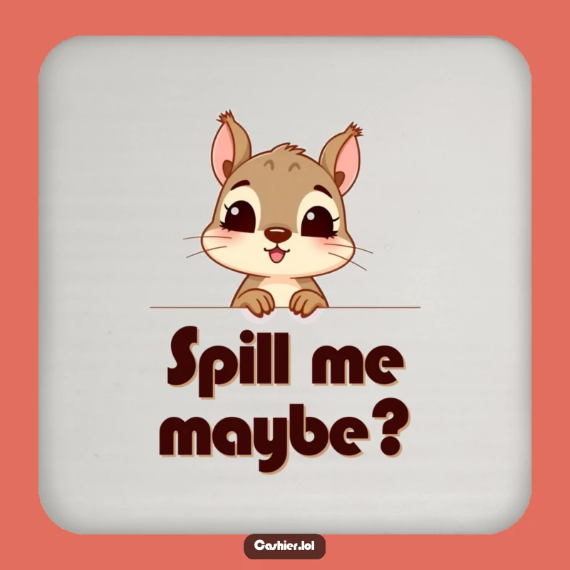 Funny Squirrel Drink Coaster: Curious Character, Protect & Perfect Funny Gift