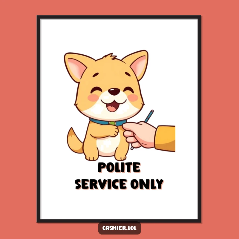 Funny Dog Service Poster - Positive Wall Art
