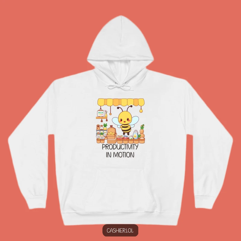 Funny Bee Productivity Hoodie - Cozy Busy Bee Gear