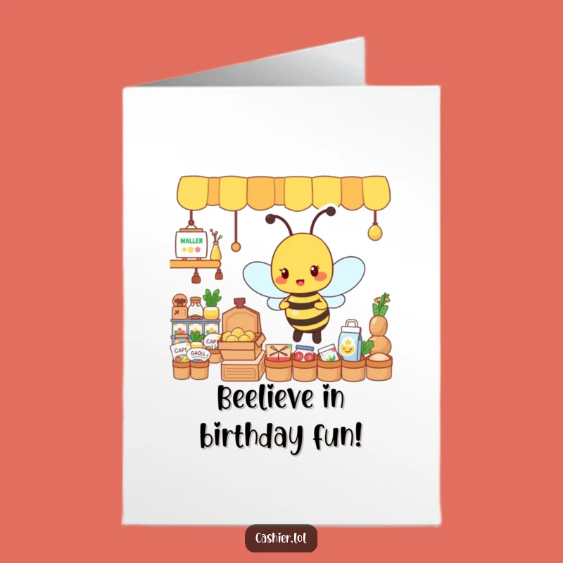 Free Printable Birthday Card: Busy Bee Organizing, Fun & Energetic Downloadable Gift