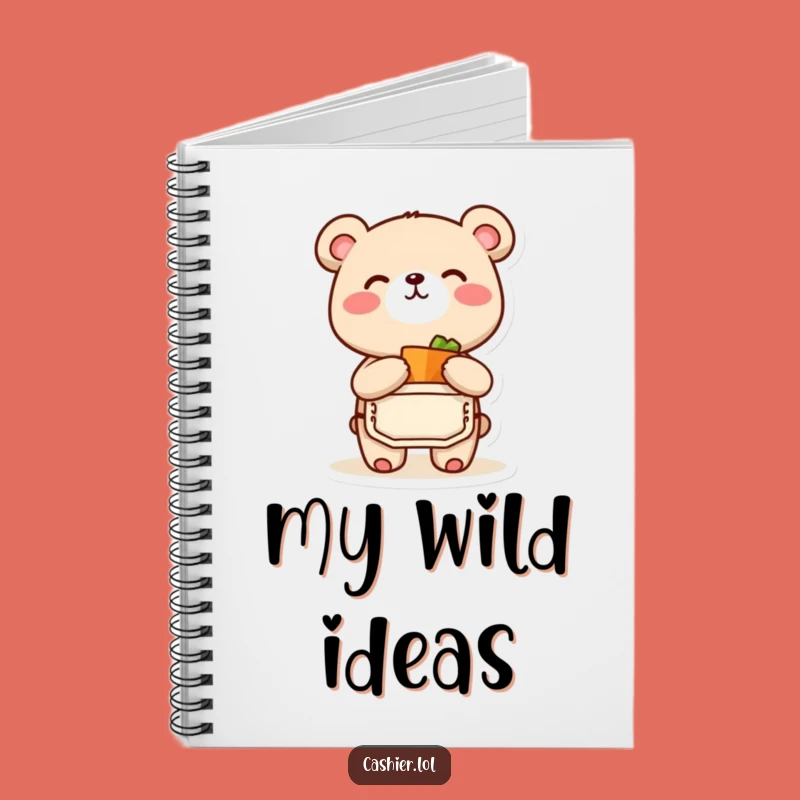 Funny Bear Cub Notebook: Happy Grocer Character, Journal & Perfect Funny Gift