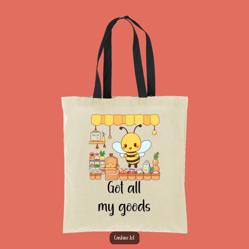 Funny Bee Organizer Tote - Carry Your Essentials With Buzz